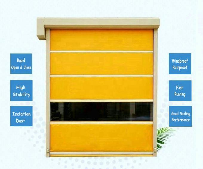 Porta ad alta velocità di rotolamento della cella frigorifera del rullo dello sportello del PVC della porta commerciale industriale automatica dell'autolavaggio